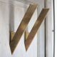 Vintage J.T. Kalmar wall sconces, brass wall lights, modernist.