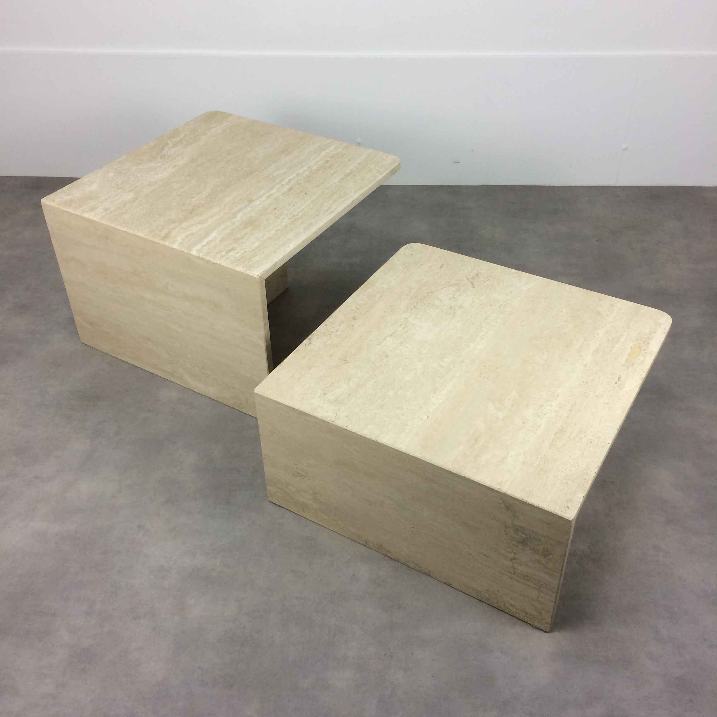 Travertine coffee table set, sofa tips