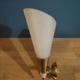 Wall lamp lampshade art deco type brass support old tulip dp 0322105