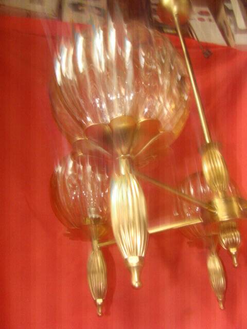 five-armed chandelier from the 1970s