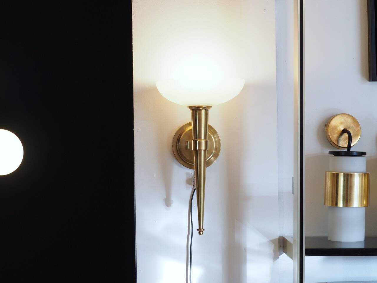 Pair of torch wall lights n°1071 JEAN PERZEL