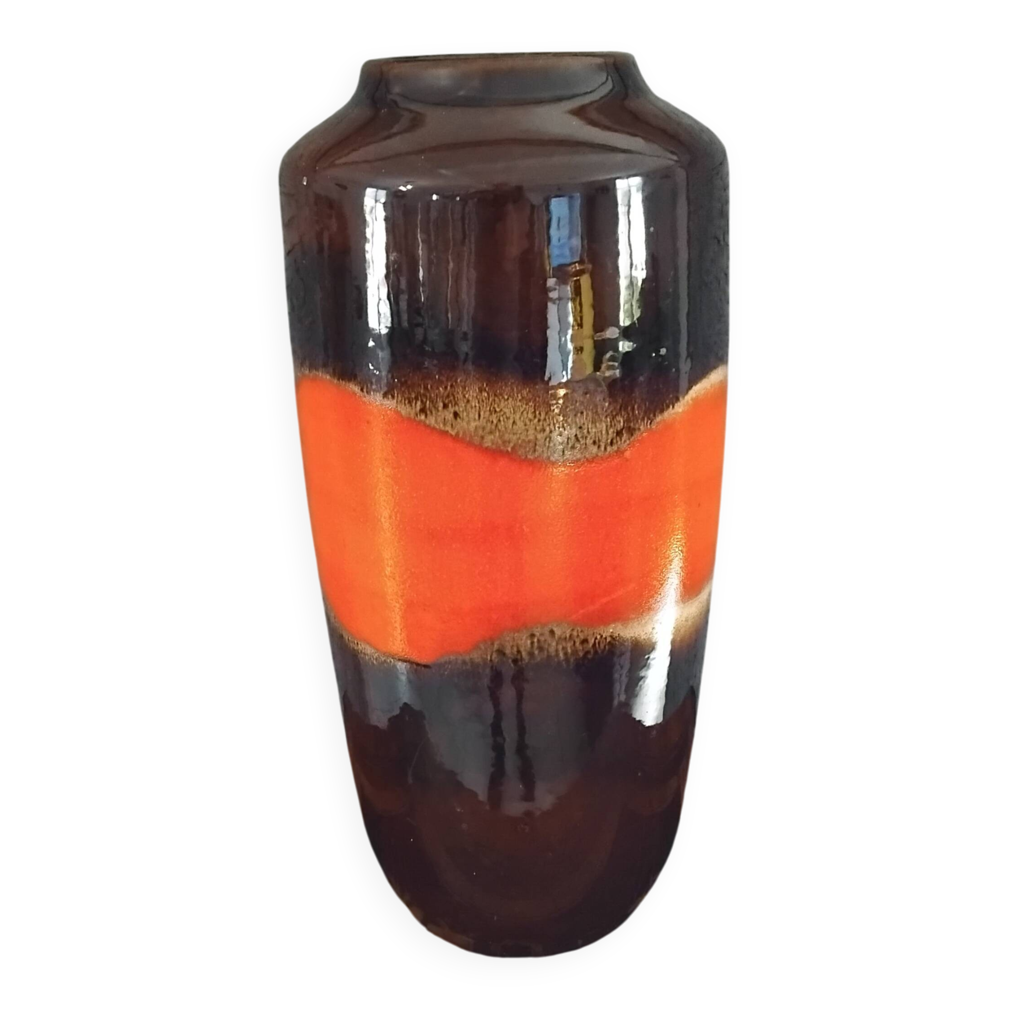 Large vintage earthenware vase from the 70s, Germany
