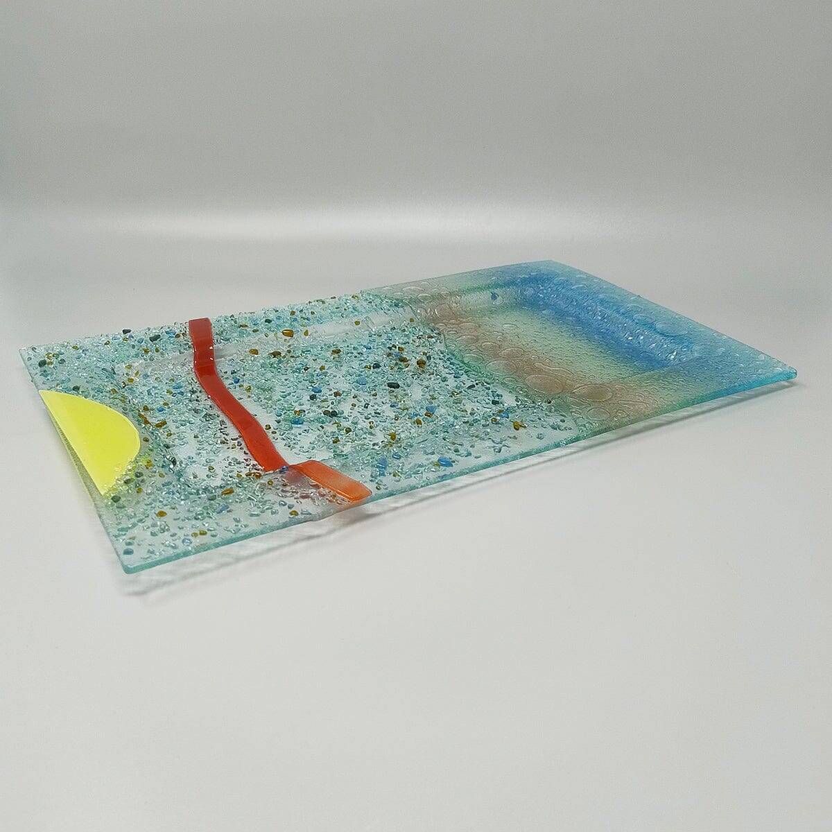 1970s Astonishing Tray By Albatros in Murano Glass. Made in Italy