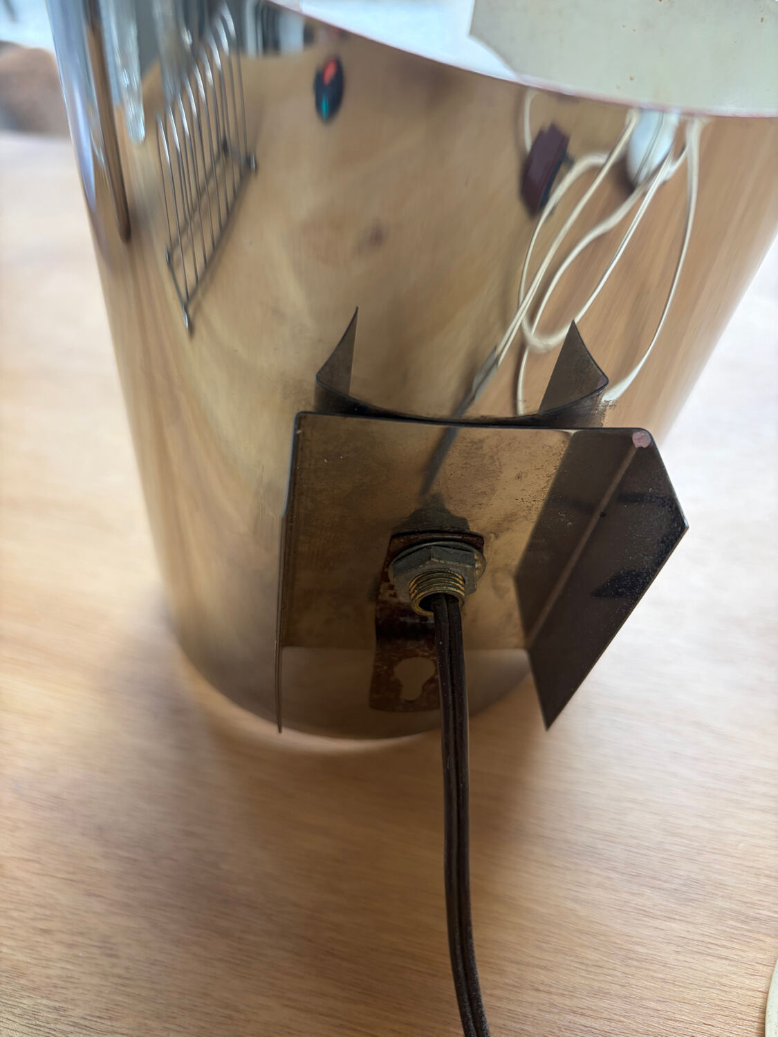 Vintage wall light, stainless steel, Space Age