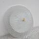 Vintage Italian Transparent Murano Glass Flush Mount Light