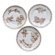 Onnaing ironstone dessert plate "Fleurs Jetées" brown