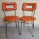 Set of vintage orange chairs