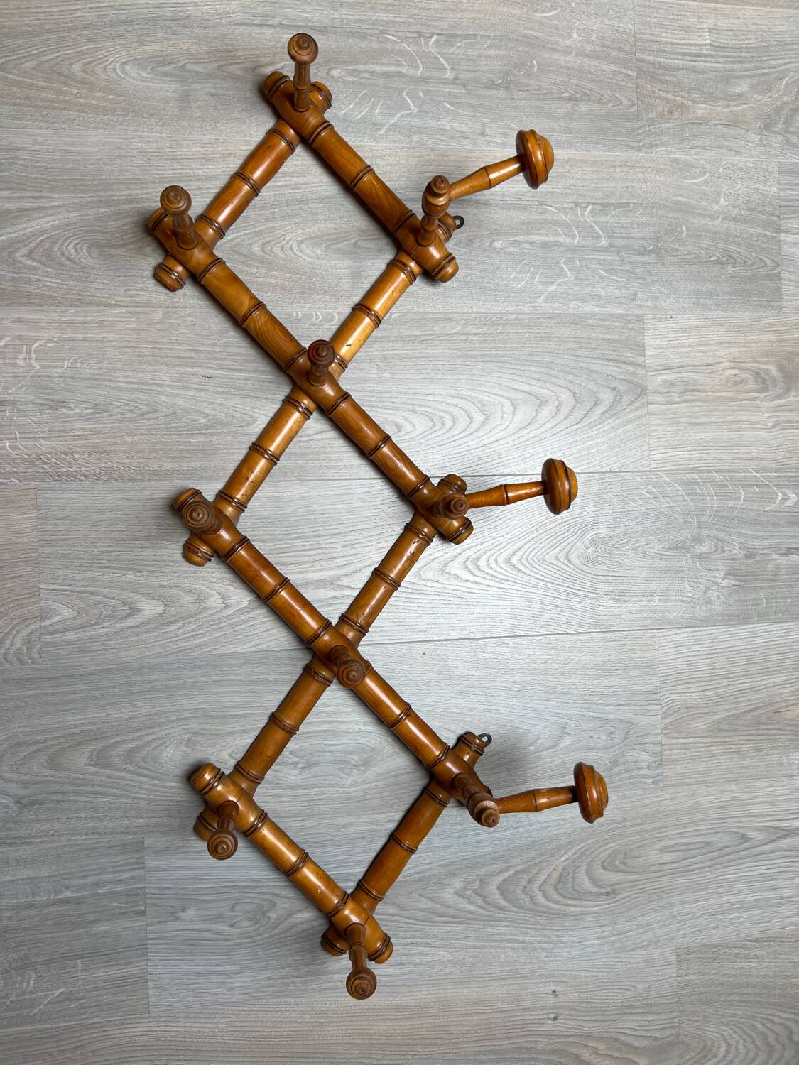 Wooden coat rack