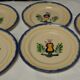 Old faience plate of pornic brittany breton woman and man décor