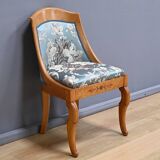 Chaise Gondole en Merisier et Érable moucheté, style Charles X – Milieu XXe