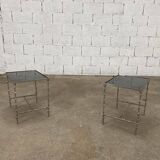 Pair of brass coffee tables from the 1960s