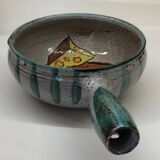 Ceramic fondue pot by Daniel Étienne in Vallauris