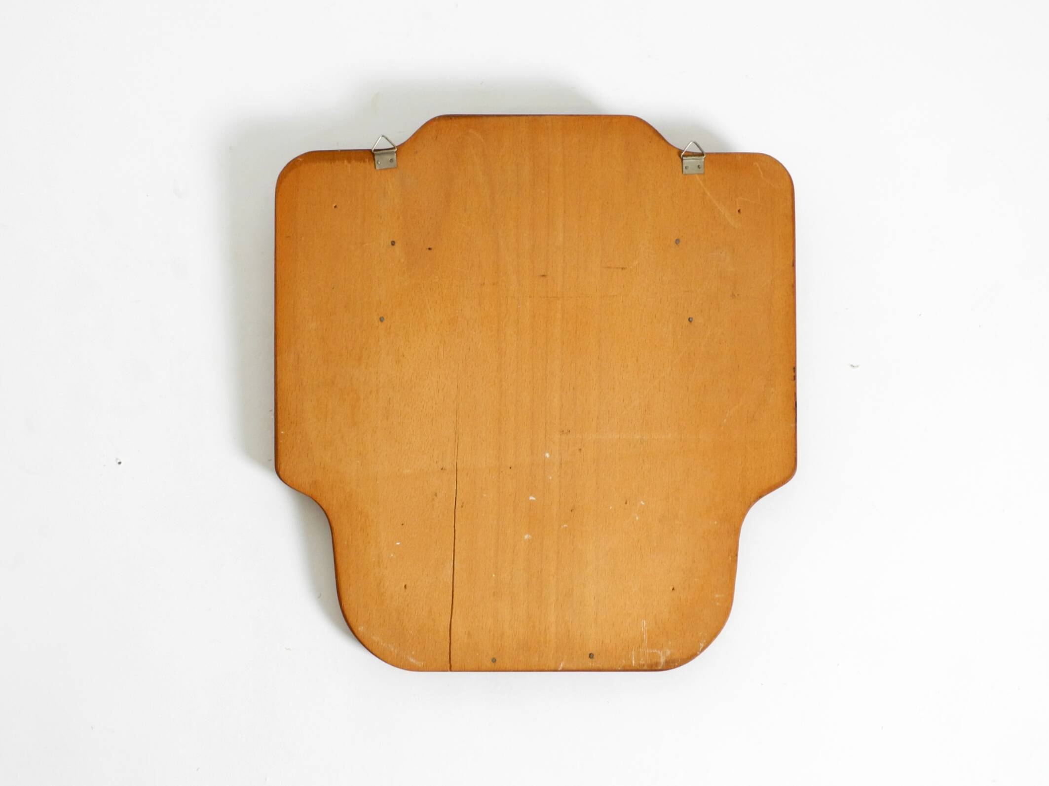 1930s Wall Mirror, Teak and Plywood, Abstract Design, Germany