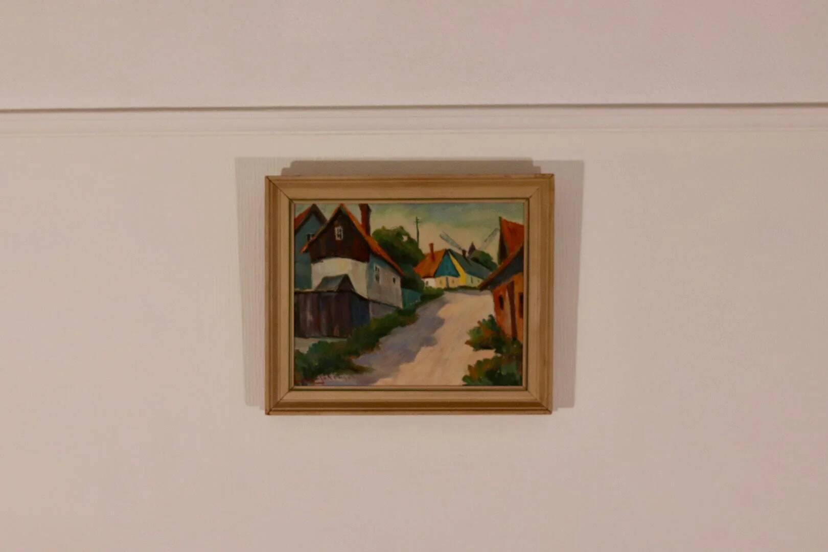 « Scène de village » par Alvar Johansson
