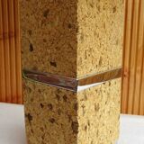 Ambient lamp in cork and chromed metal desing 1970