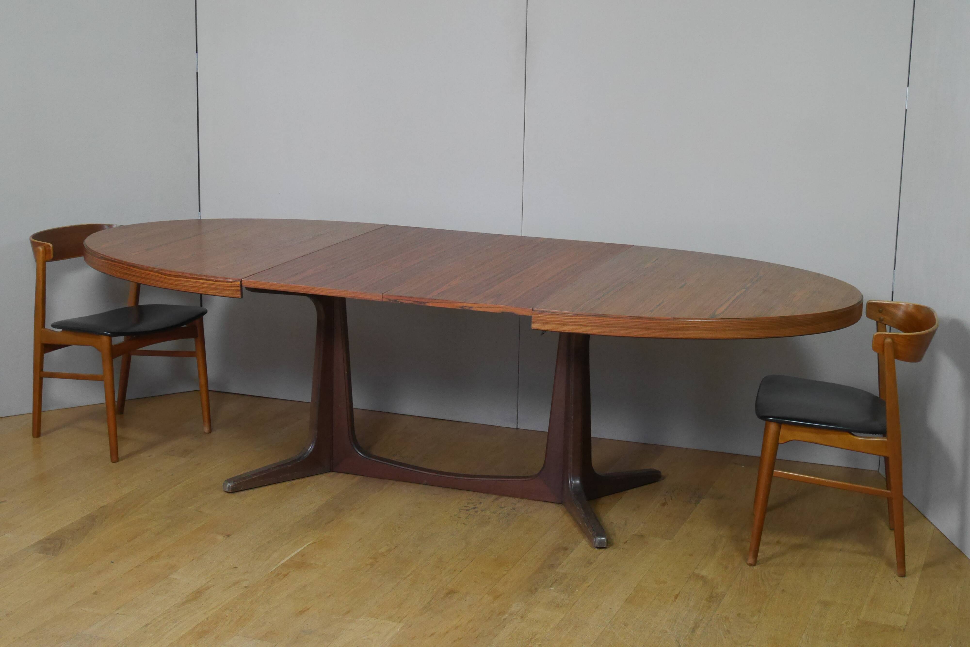 Baumann walnut oval table