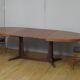 Baumann walnut oval table