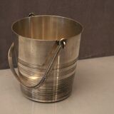 Ice cube bucket in silver metal signed Ercuis