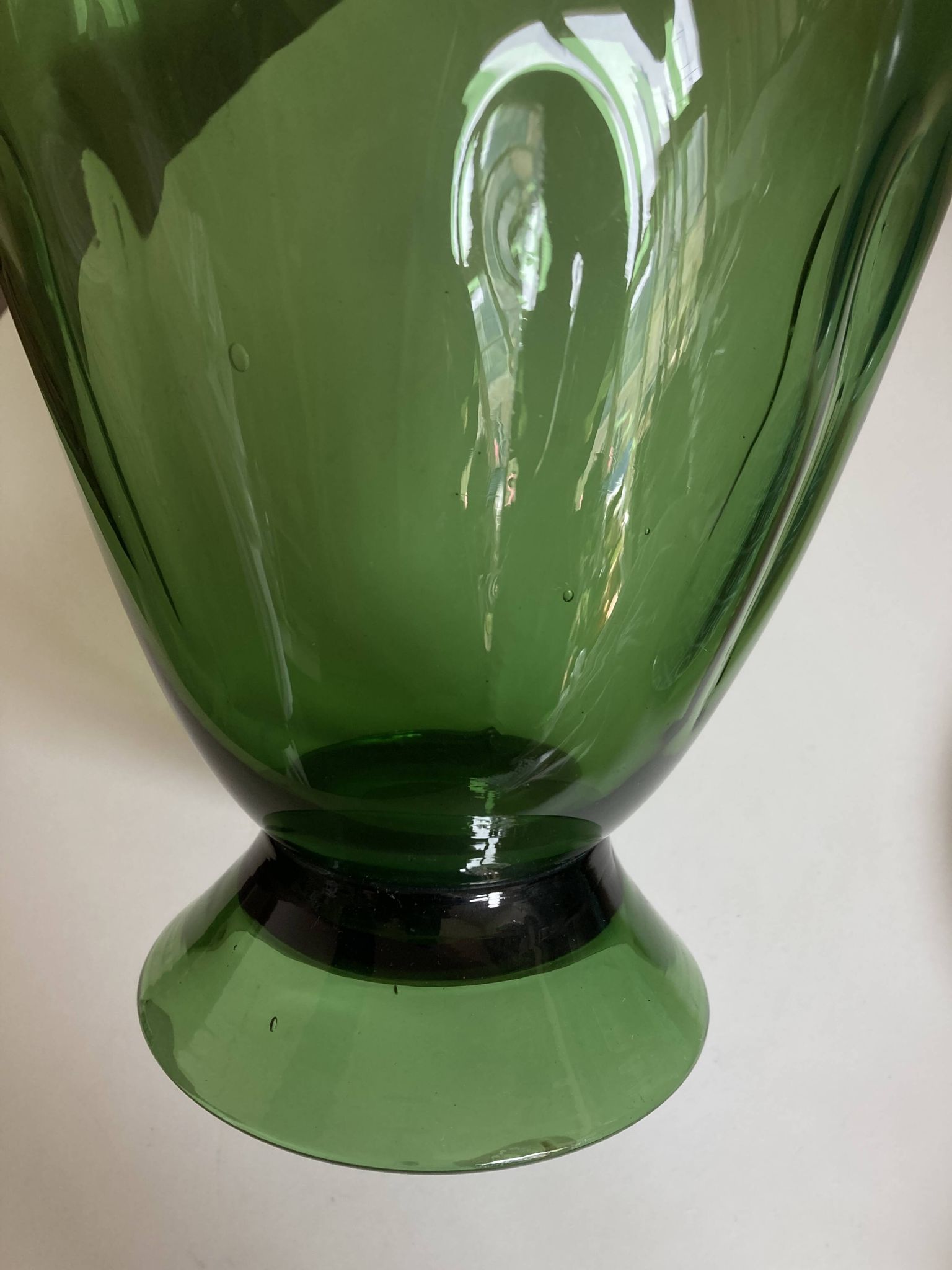 XXL glass vase pitcher from Empoli, blown, H40cm
