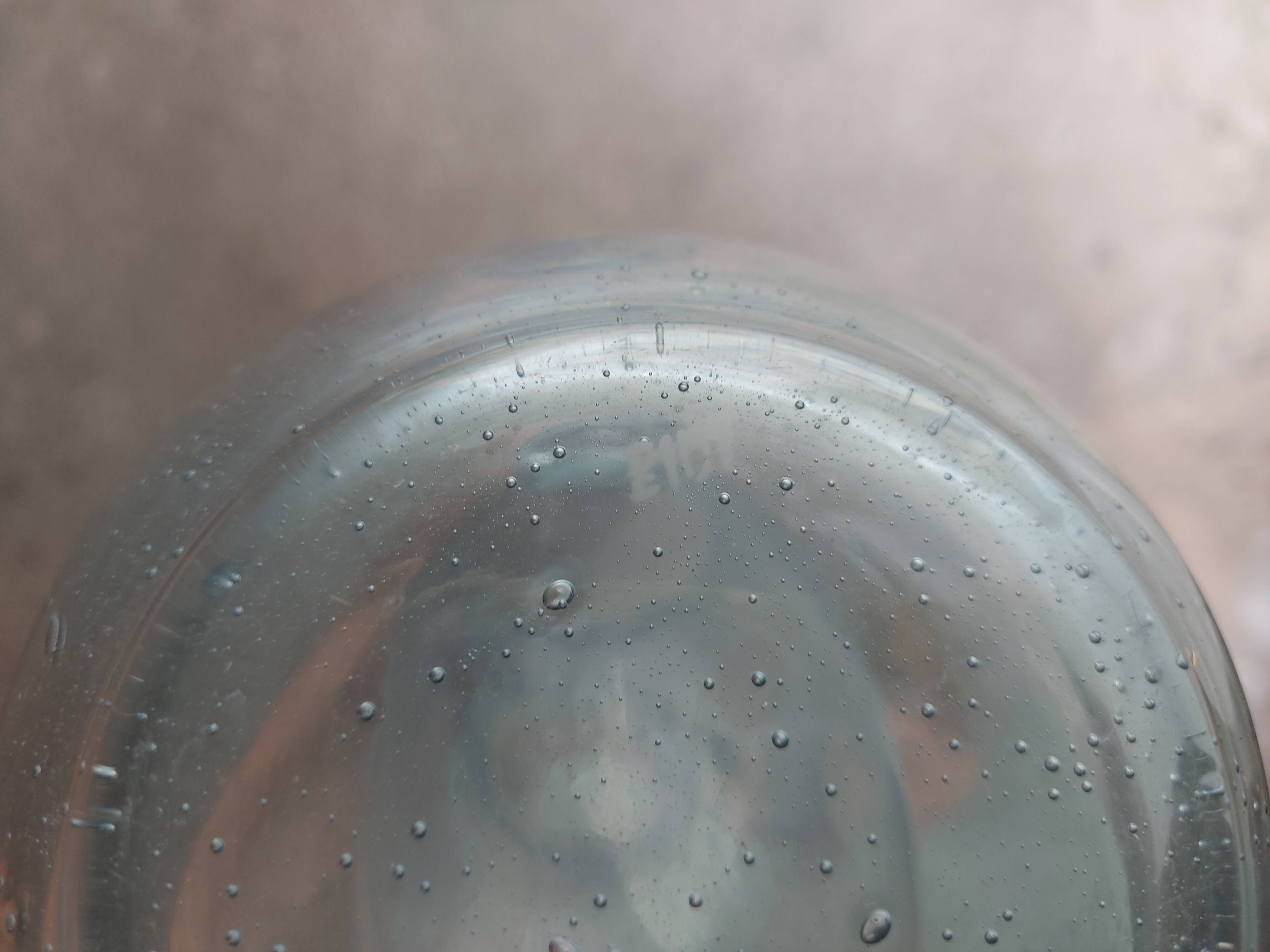 Biot blown glass decanter with ice cube tank