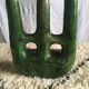 Enamelled terracotta candle holder