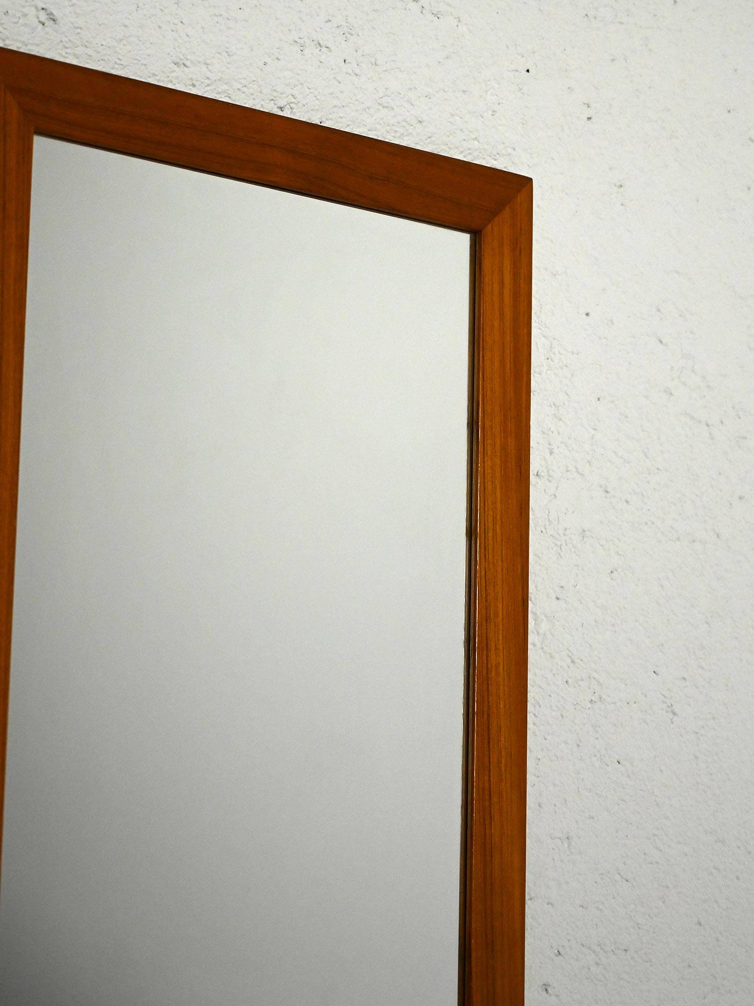 Teak framed mirror