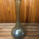 Ancien vase soliflore biot verre soufflé bullé vintage #a408