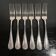 Silver-plated metal forks