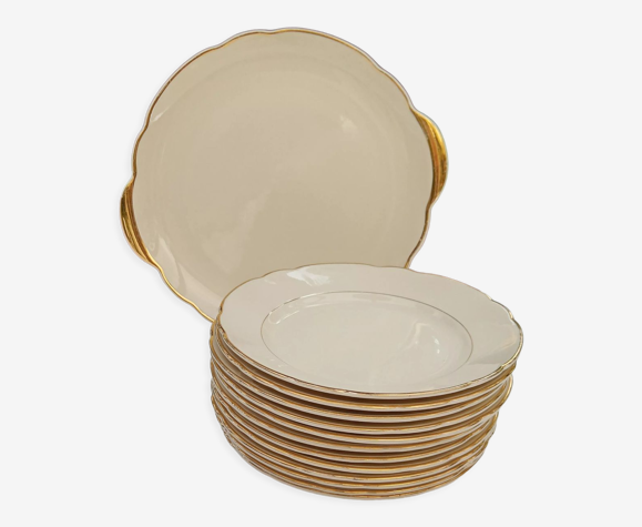 Ensemble 12 assiettes à dessert et plat Villeroy & Boch