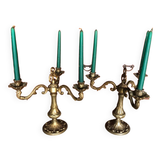 Pair of brass candlesticks