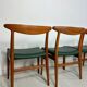 1950s set of 5 vintage Danish teak dining chairs W2 by Hans J. Wegner for CM Madsen