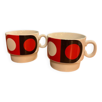 Duo of Italy porcelain cups