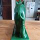 Éléphant Lemanceau en faïence verte de St Clément