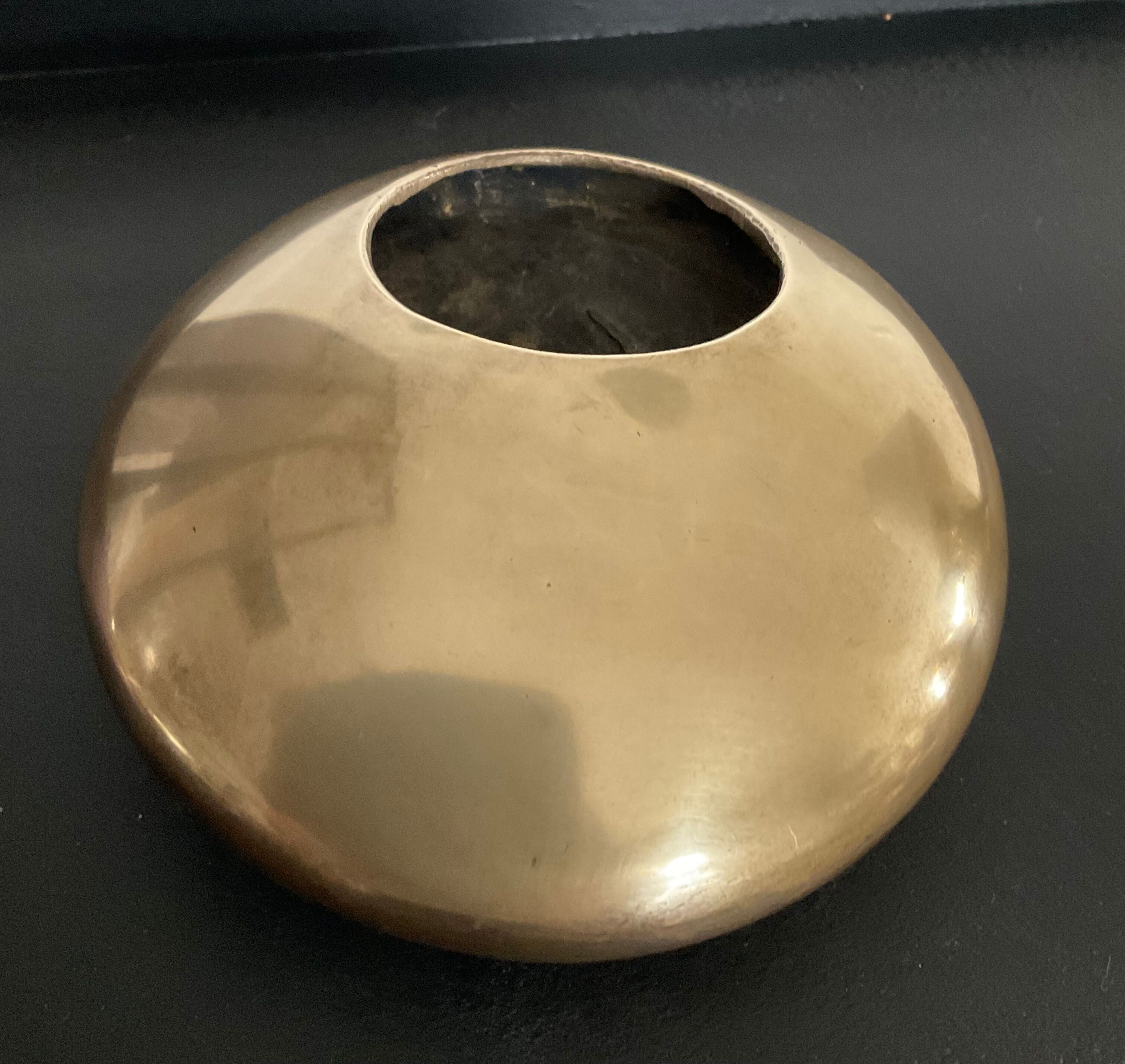 Modernist ashtray in solid bronze