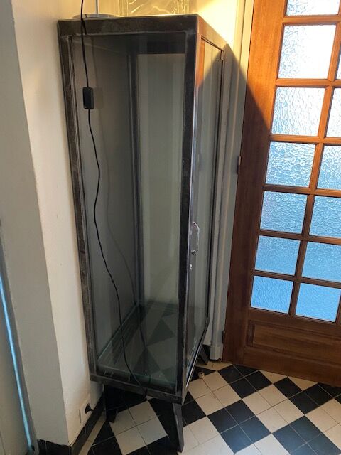Vintage 50s medical industrial display case