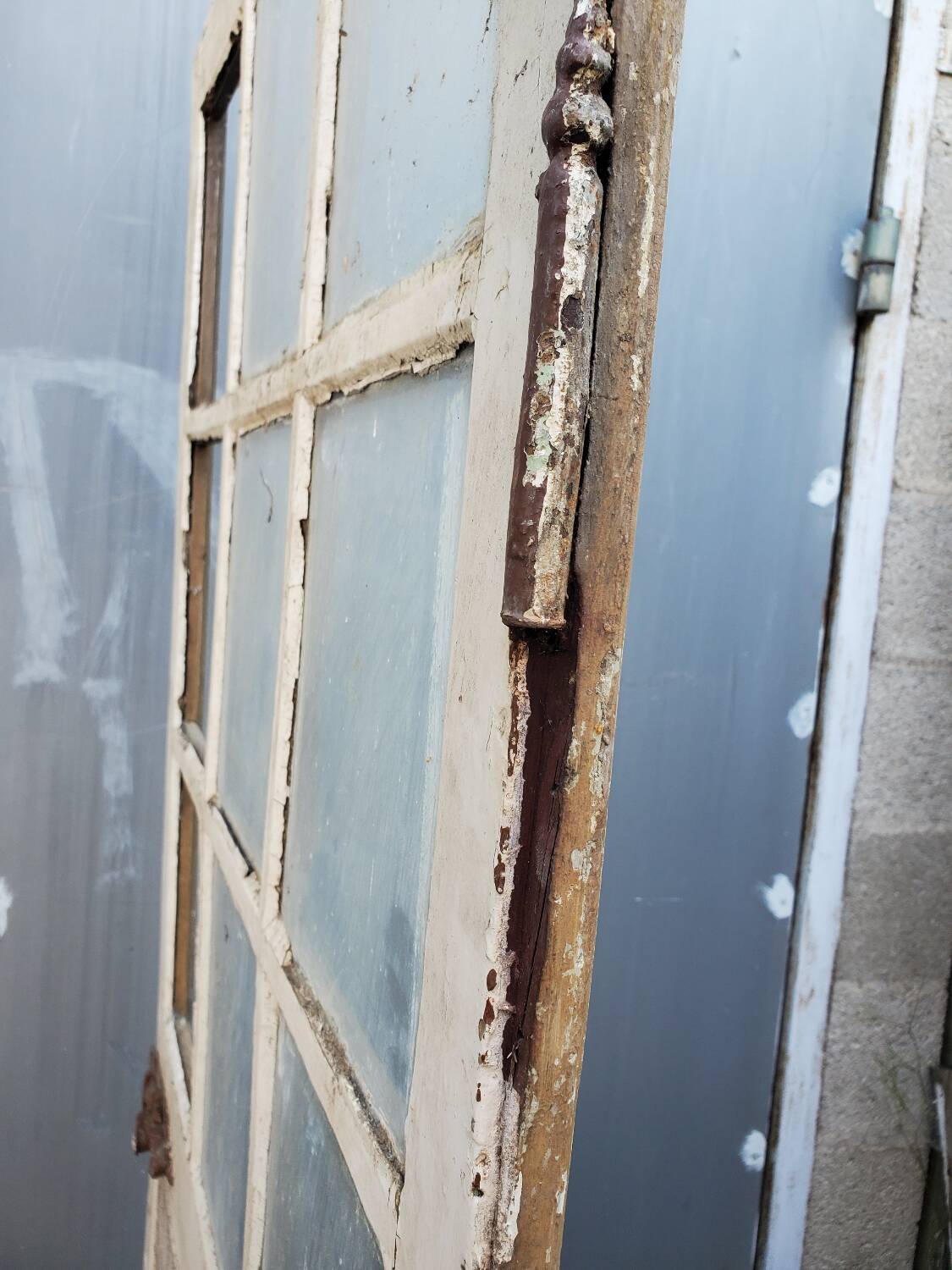 Antique glass interior door