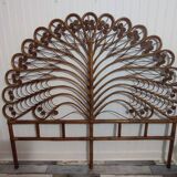 Vintage rattan “Peacock” headboard