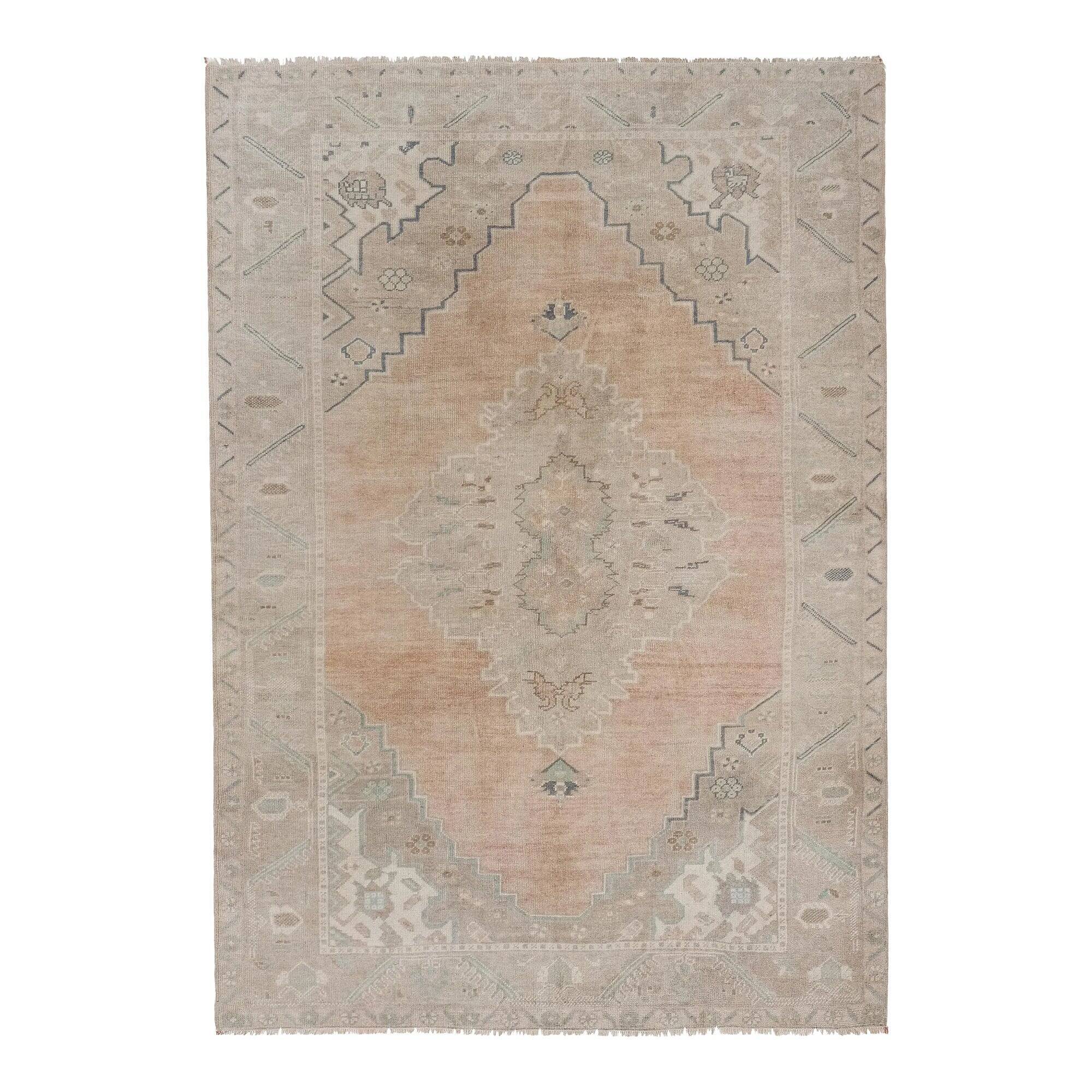Vintage Turkish Oushak rug 180x262 cm