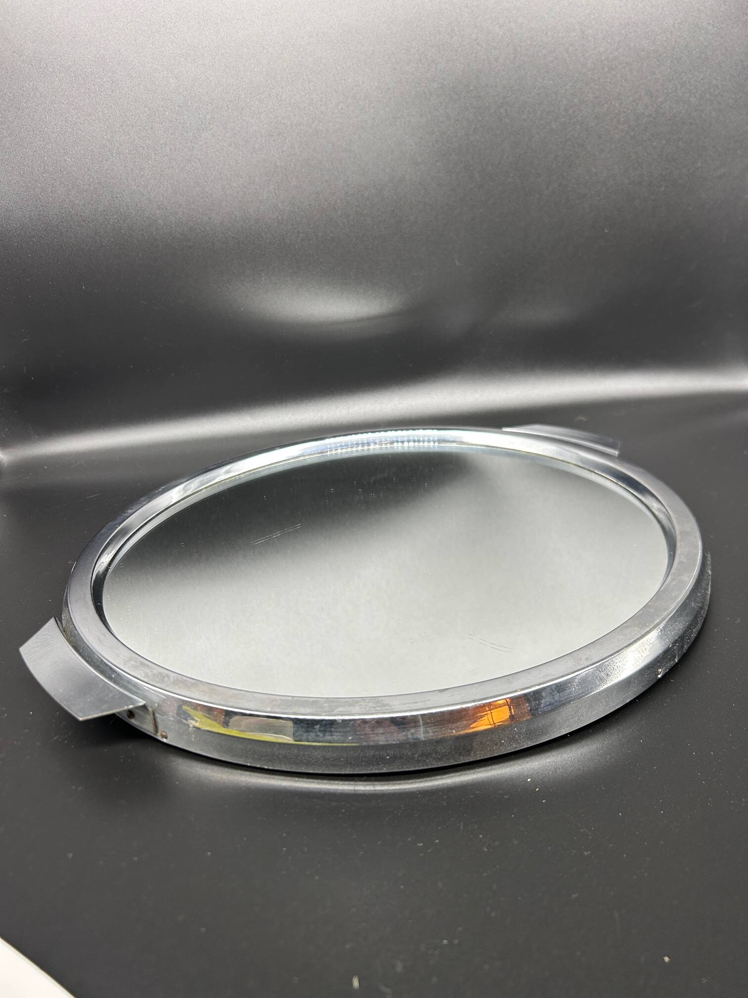 chrome Art Deco mirror tray