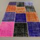 Distressed vintage turkish patchwork rug 150x100 cm wool medium