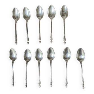Apollo silver metal mocha spoons