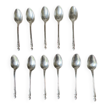 Apollo silver metal mocha spoons