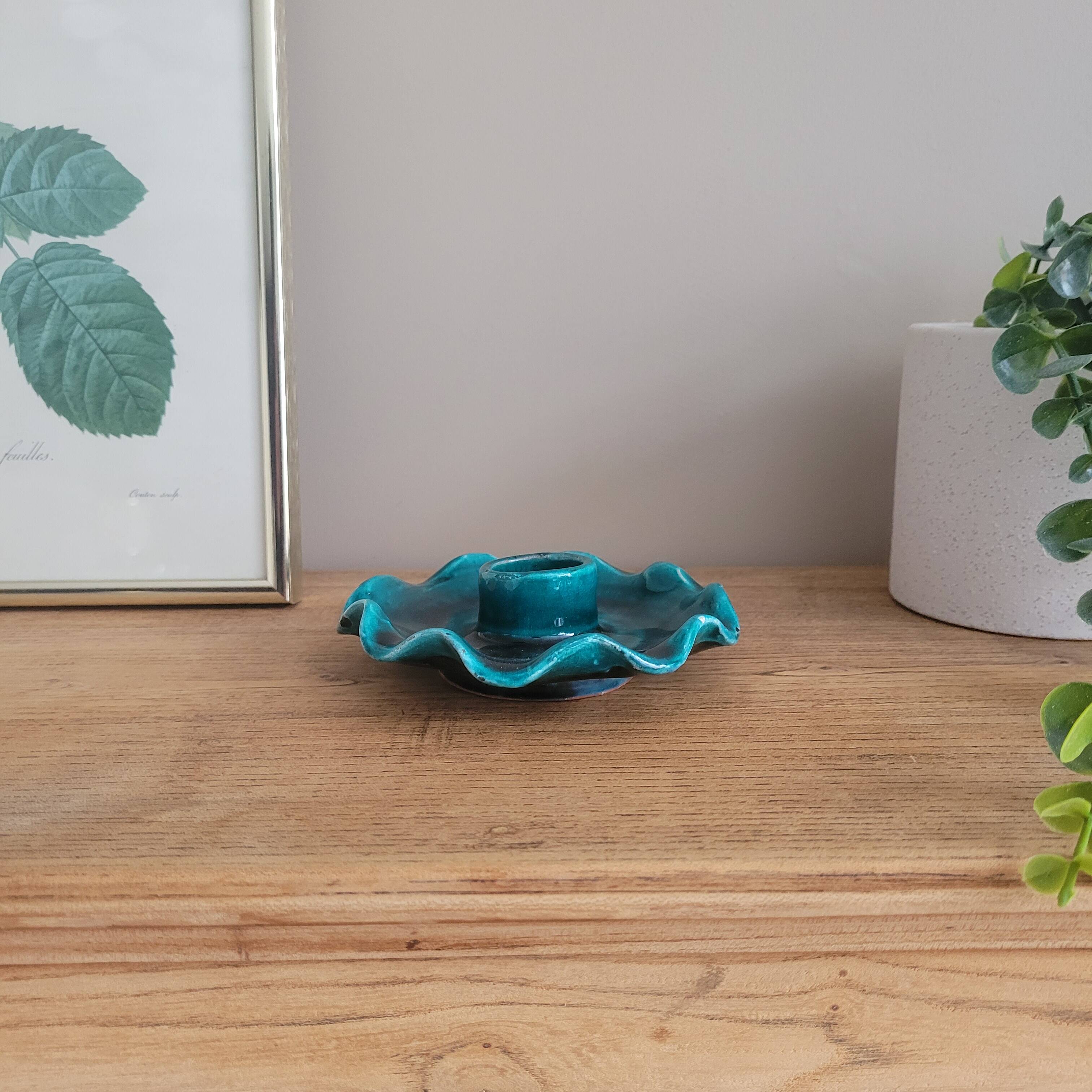 La Redoute x Selency ceramic candle holder 07 green