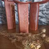 Trio of terracotta vases, unique pieces