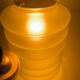 Art deco sandblasted glass pendant light