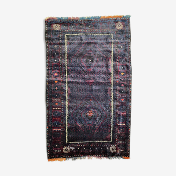 Handmade handmade Afghan Belutch vintage carpet 122x206 cm