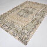 Rug For Living Room Cream Brown Vintage Rug, 209x319Cm