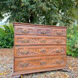 Natural Wood Chest of Drawers from the 18th Century, Foreign Work