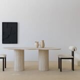 Venus Irregular Dining Table - Natural Travertine