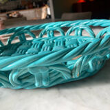 Vintage Vallauris woven ceramic dish